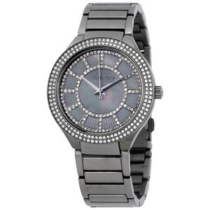 ❣️Michael Kors Kerry Women’s Pave Gunmetal-Tone and Mother-of-Pearl Watch